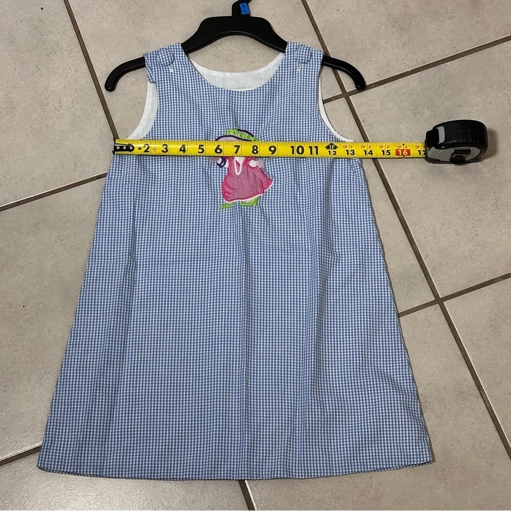 Girls Castles & Crowns Kids Blue Plaid‎ Dress size 5 - Picture 6 of 7